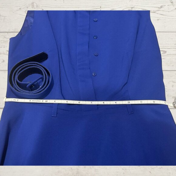 Royal Blue Knee-Length Dress – UK Size 8, Classic Elegance - Picture 5 of 6
